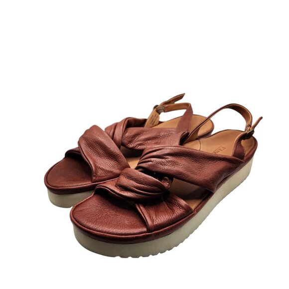 L'Amour Des Pieds Amiens Sandals Brandy Lamba Size 8.5 M Womens Brown - Picture 2 of 5